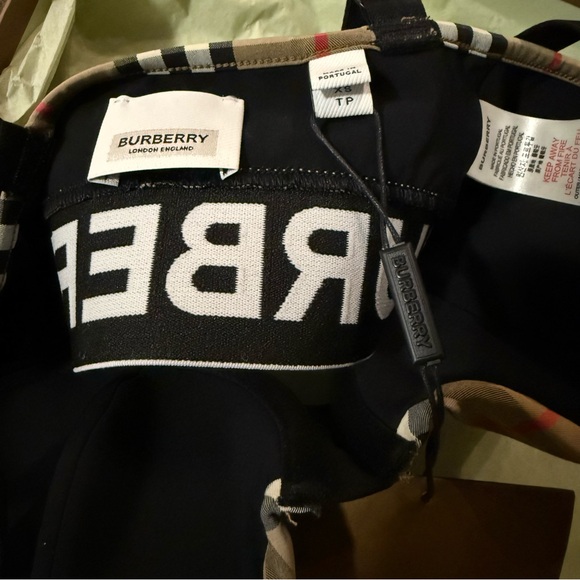 Burberry Check Pattern Bra - Tan, Black, and Red - Picture 4 of 10